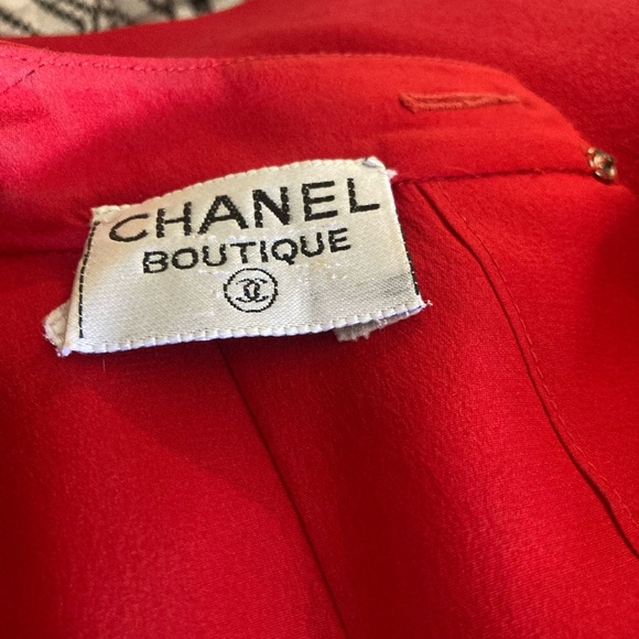Chanel Classic Red Two Piece Shirt and Dress - Picture 5 of 6